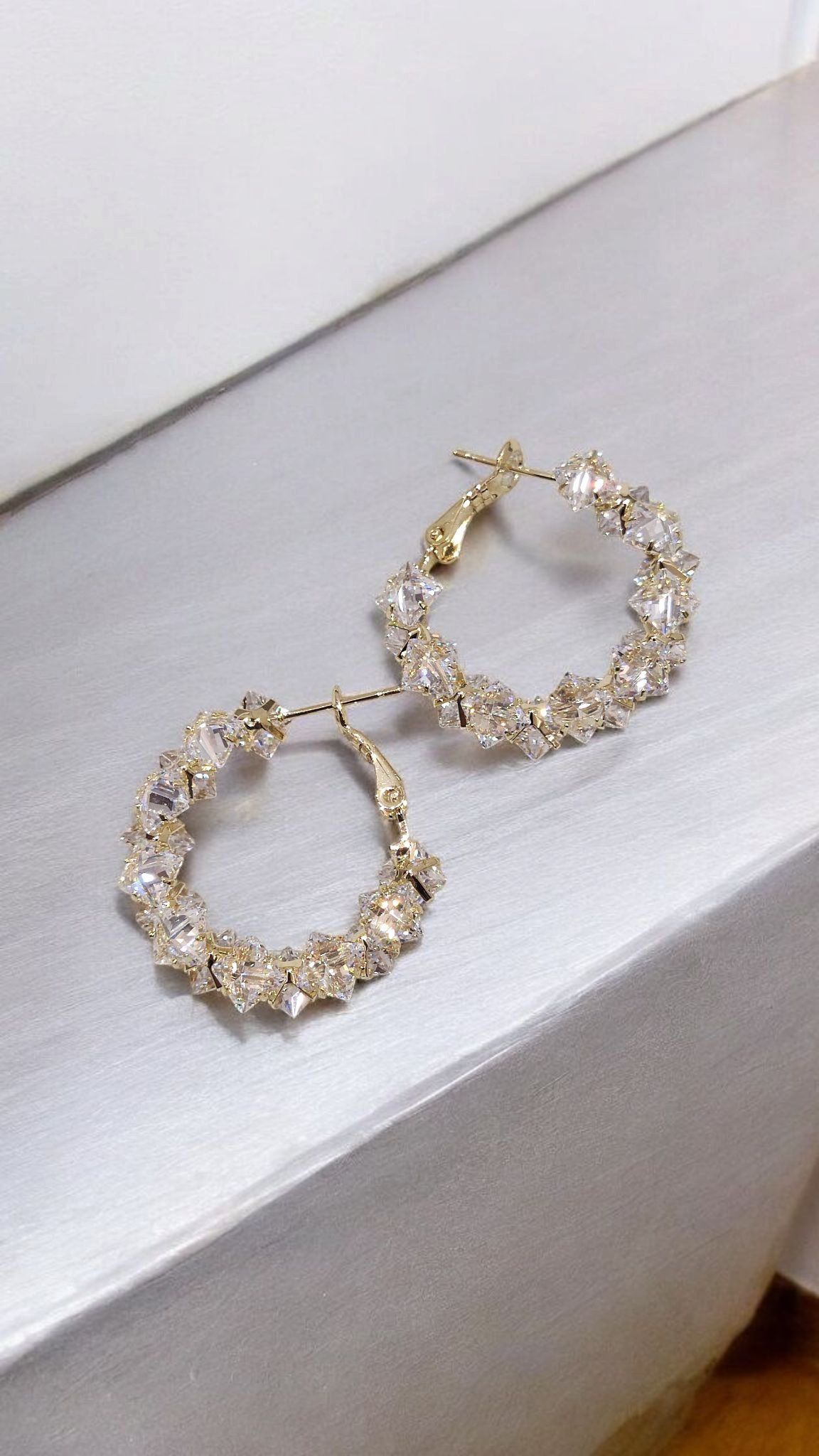 Diamond Lustre Hoops