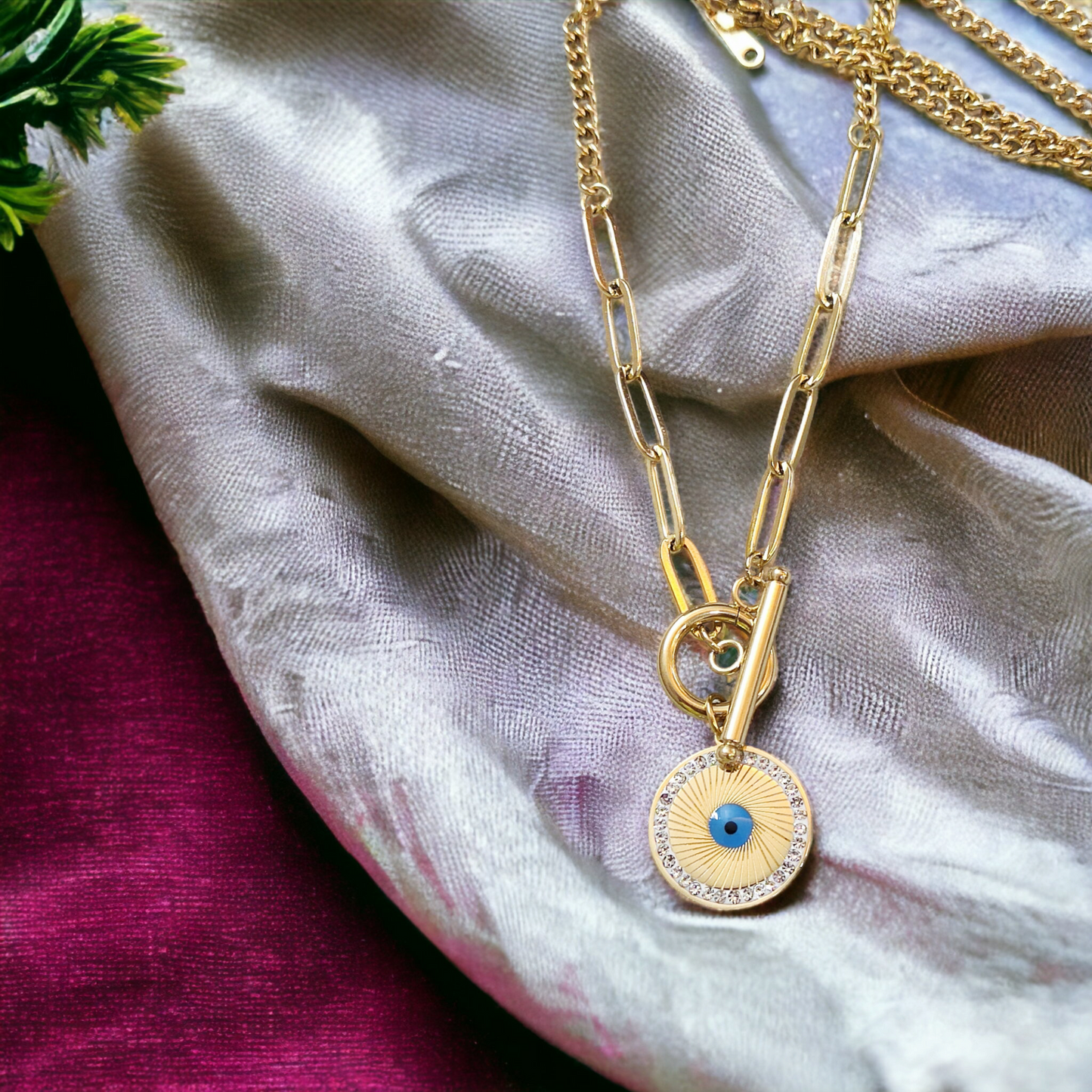 Chakra Evil Eye chain