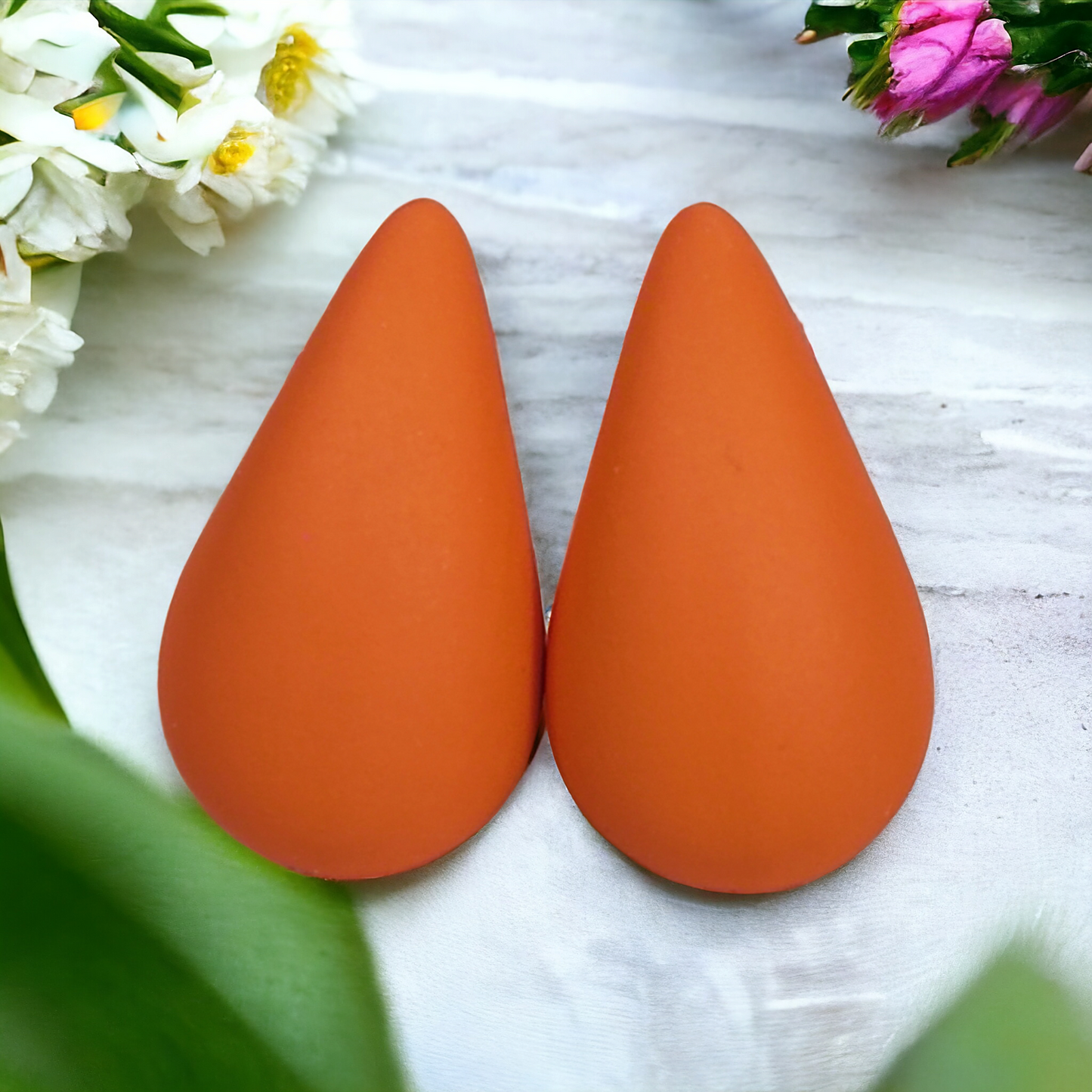 Matte Tear Drop Earrings