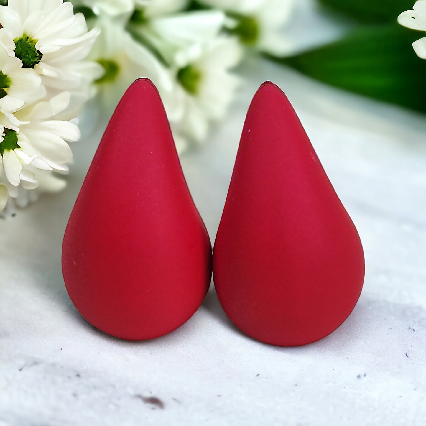 Matte Tear Drop Earrings