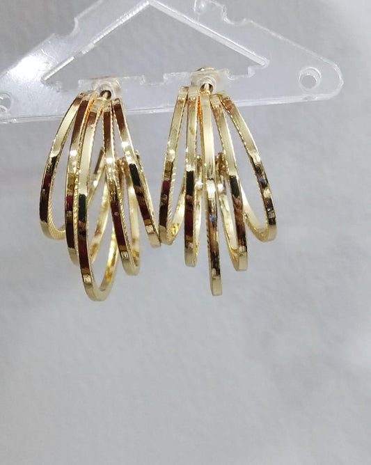 Golden Cascade Hoops