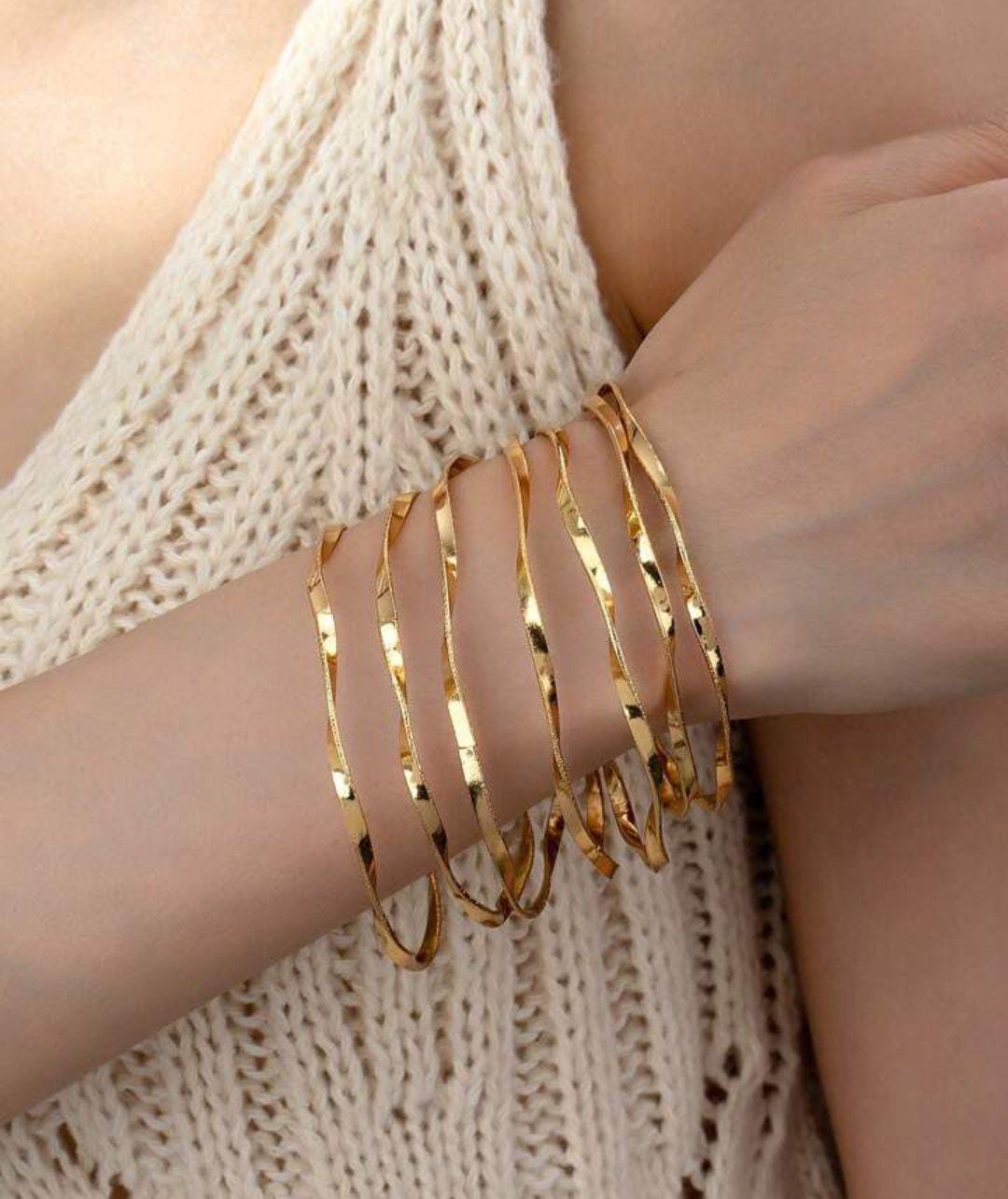 Waves Goldplated Bracelet