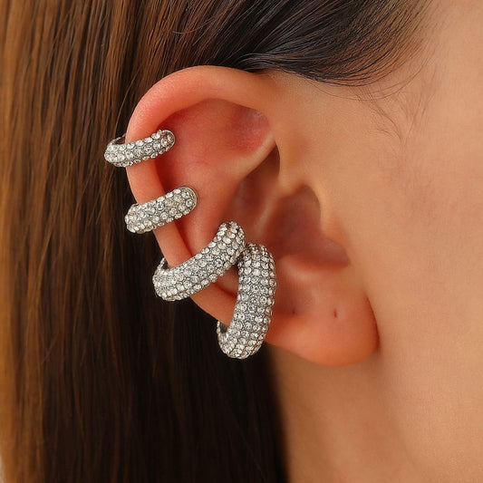 Crystal Cascade Earcuffs -Set of 4