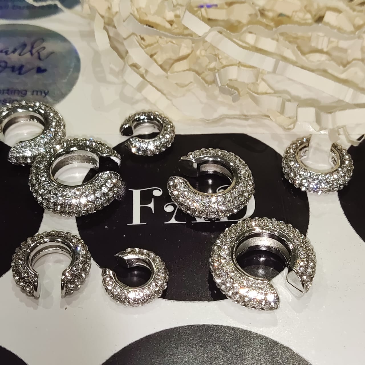 Crystal Cascade Earcuffs -Set of 4