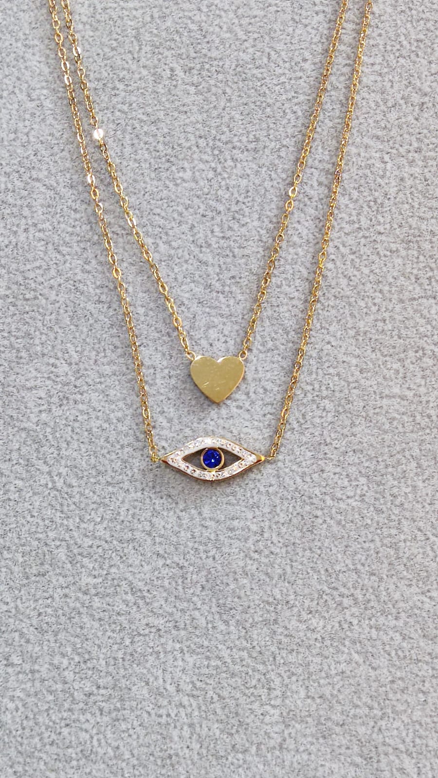 Evil Eye Heart Chain