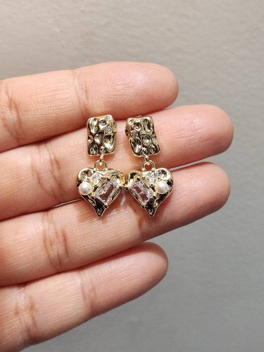Velvet Pearl Heart Drops