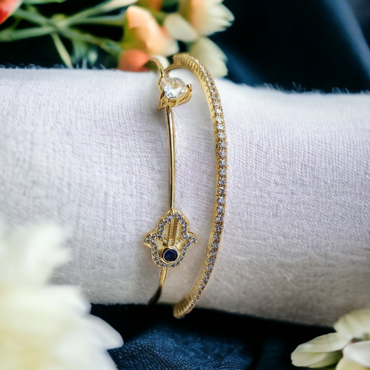 Hamsa Zircon Bracelet