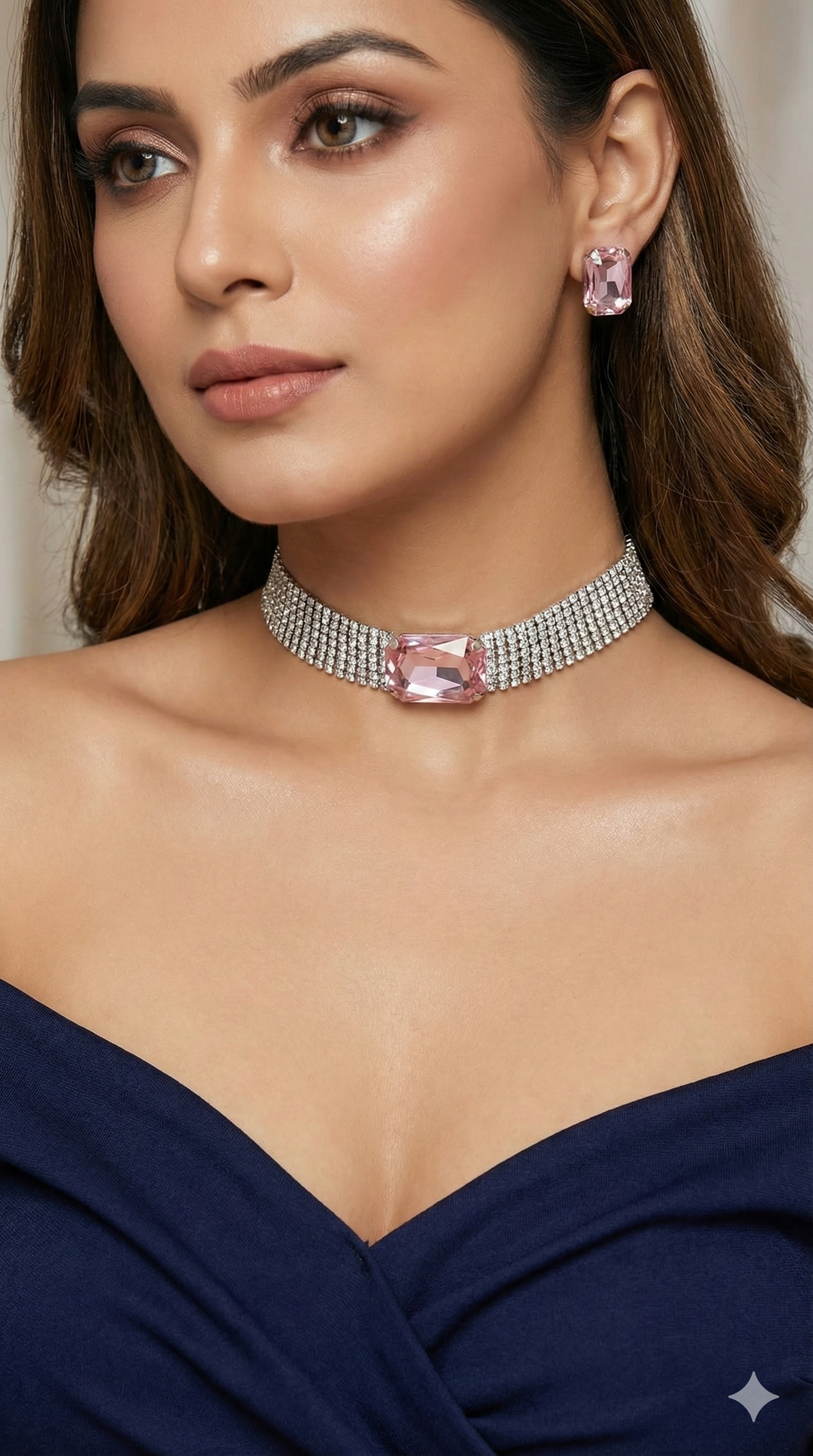 Luxe Crystal Choker Set
