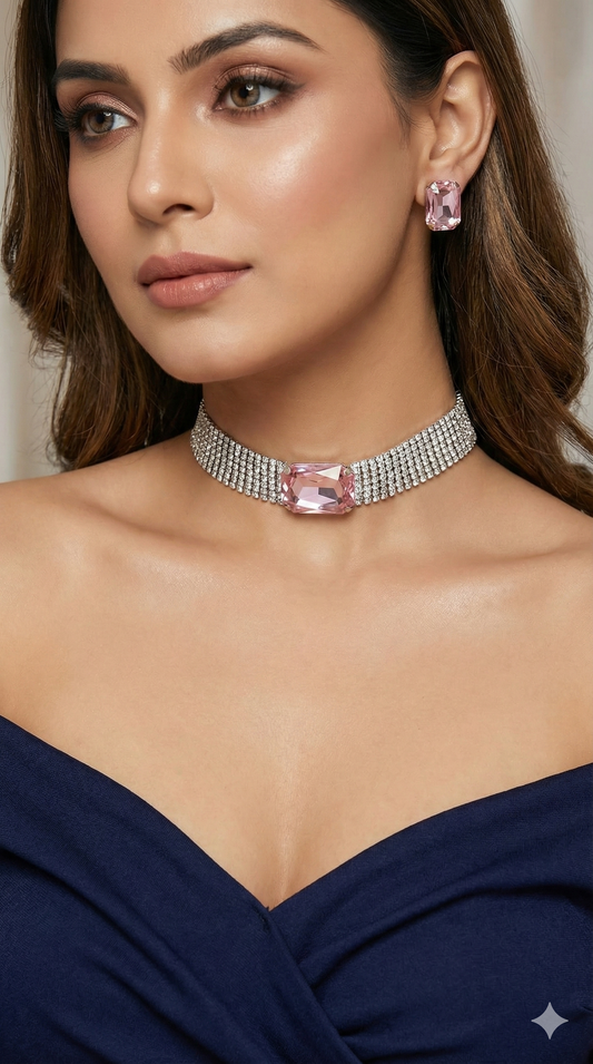 Luxe Crystal Choker Set