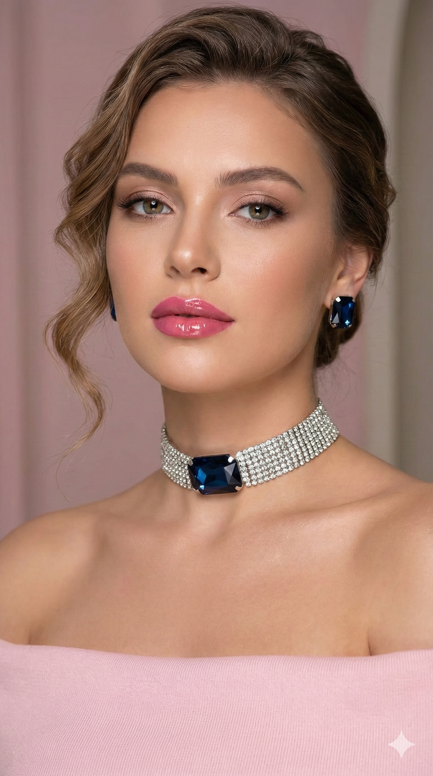 Luxe Crystal Choker Set