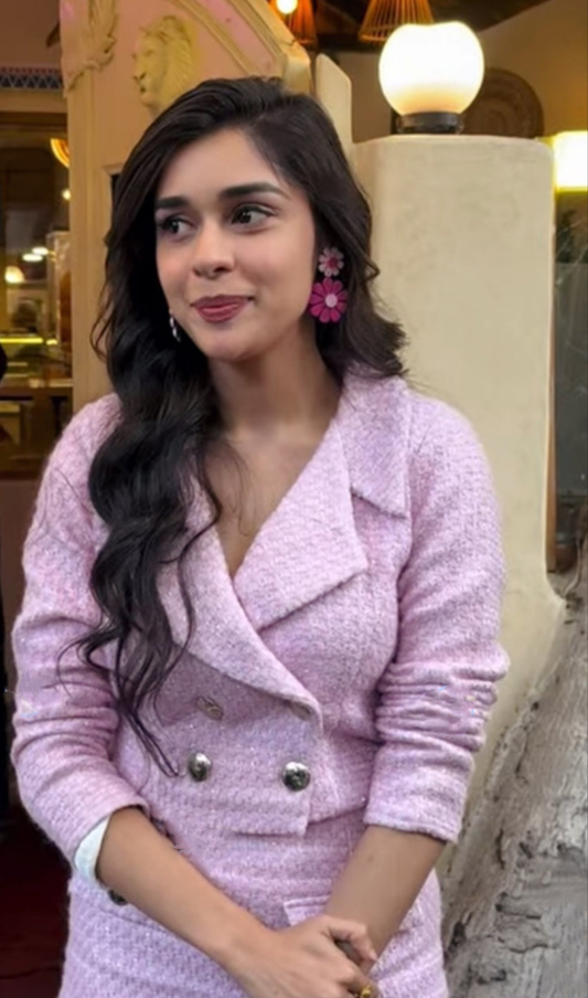 Pink Flower Danglers