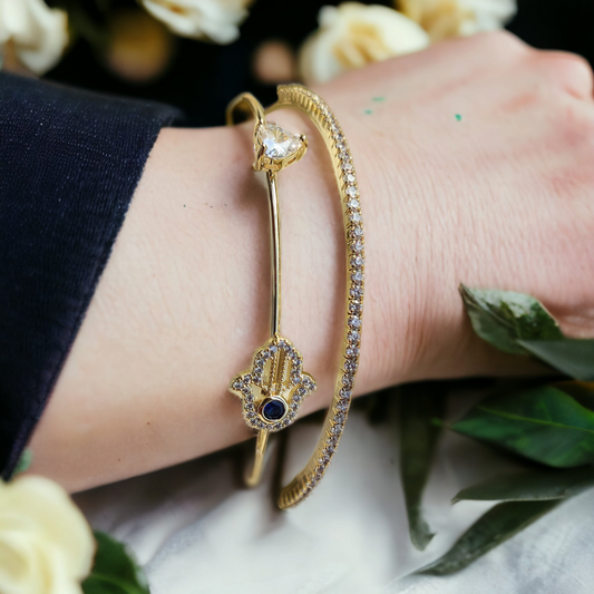 Hamsa Zircon Bracelet