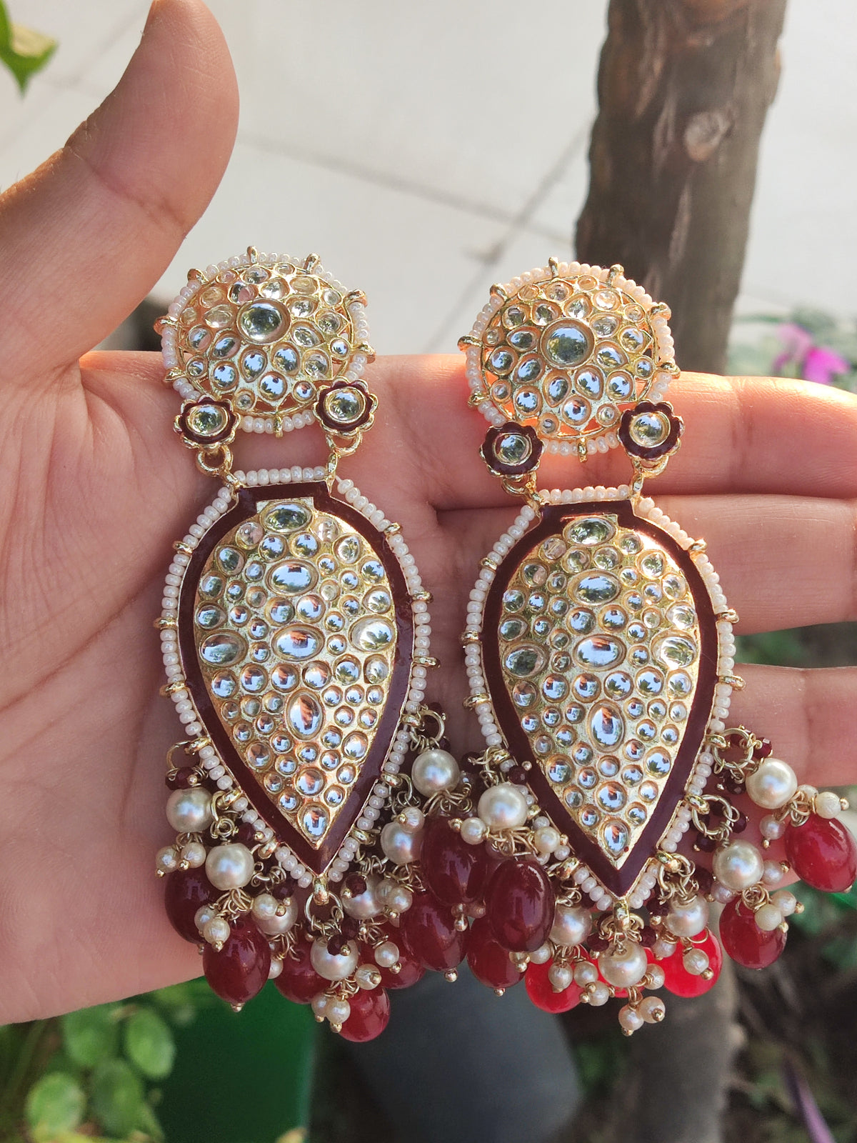 Kundan Jharokha Earrings