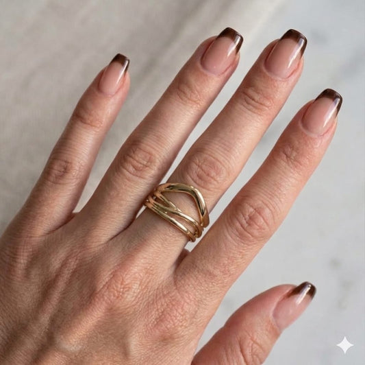 Sculpted Cross Ring