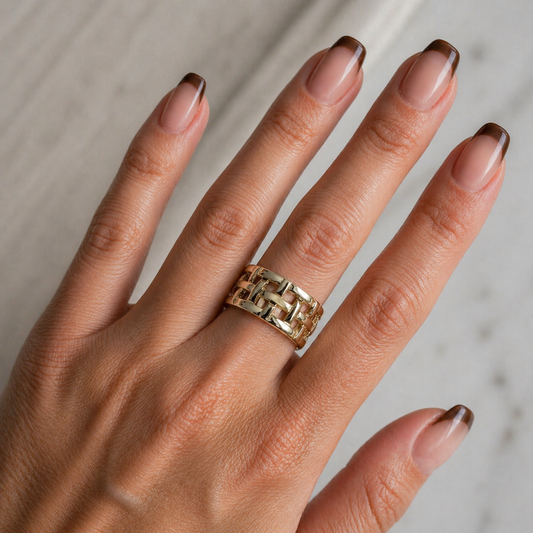 Golden Weave Ring