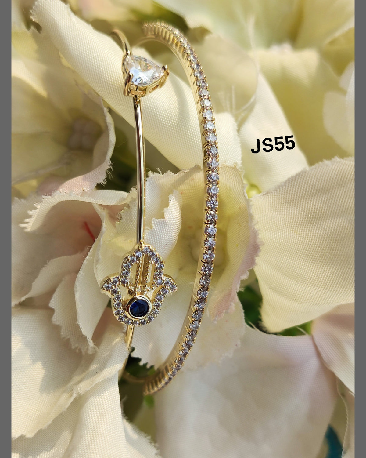 Hamsa Zircon Bracelet