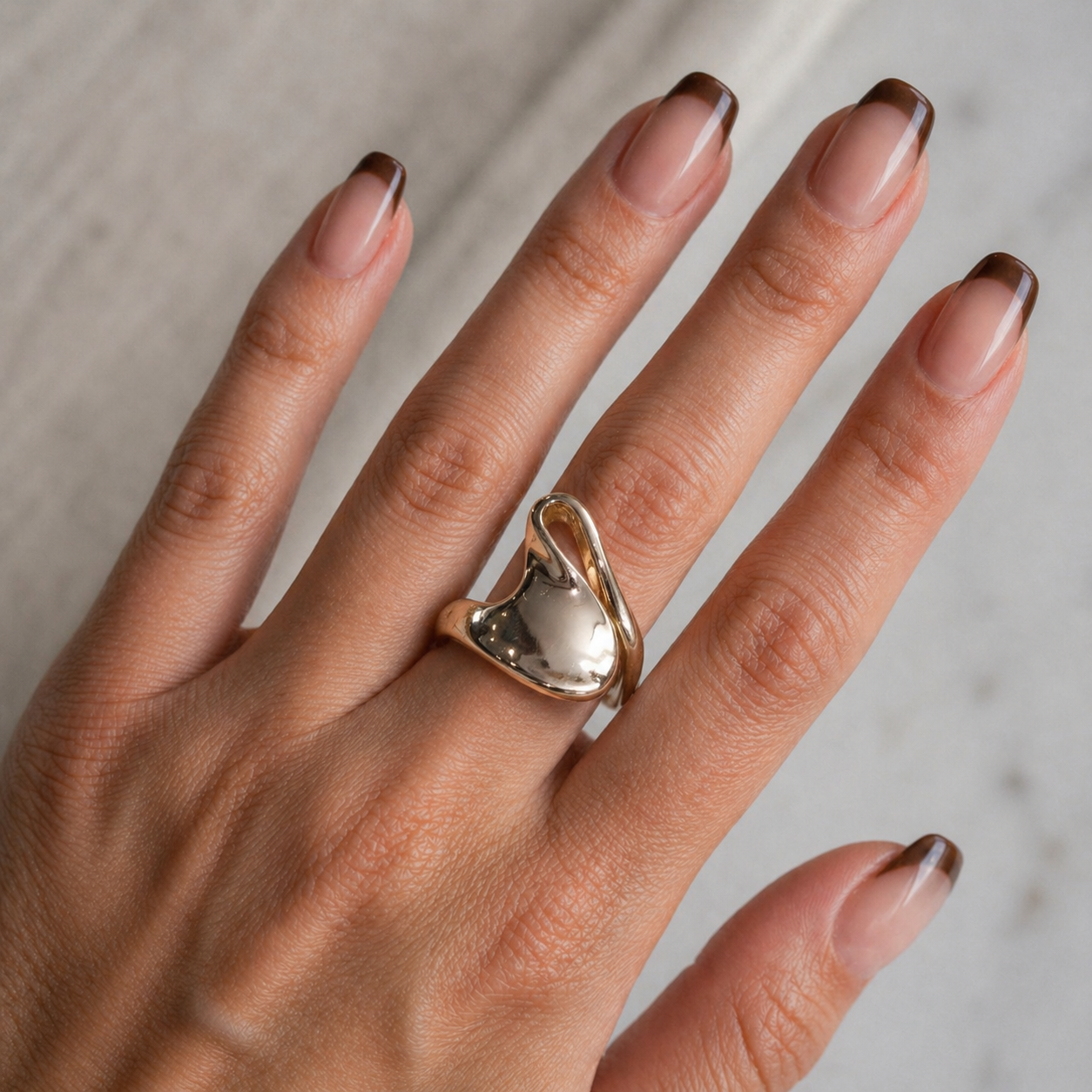 Golden Heartflow Ring