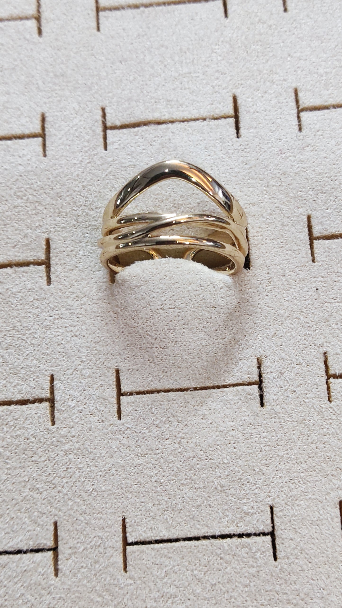Sculpted Cross Ring