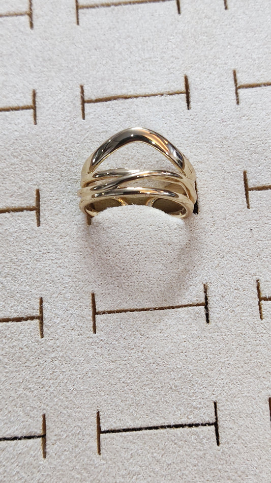 Sculpted Cross Ring