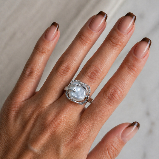 Luna Pearl Wrap Ring