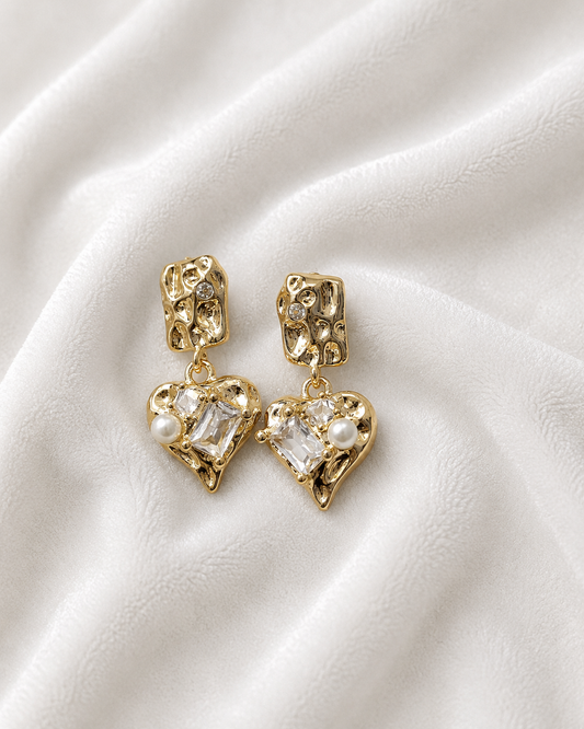 Velvet Pearl Heart Drops