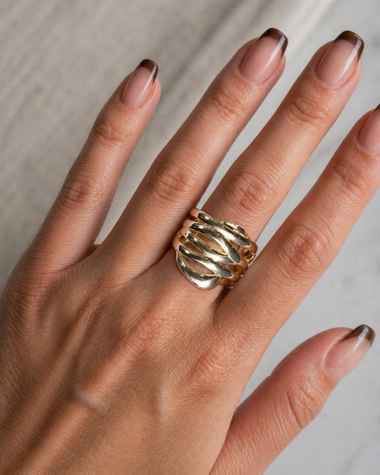 Golden Orbit Ring